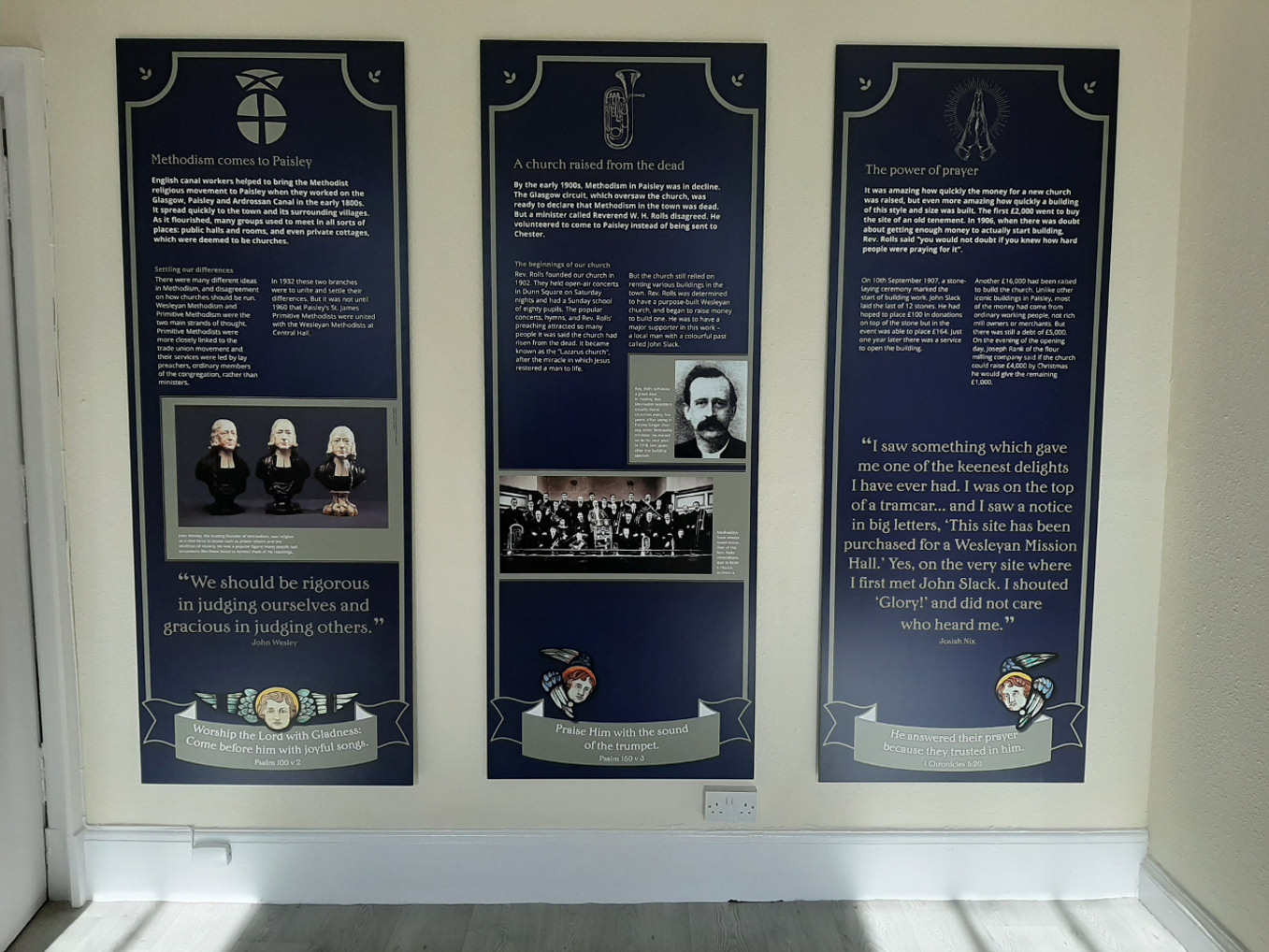 Heritage room display panels